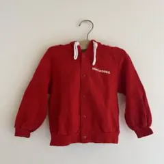 mikiHOUSE 赤 フード付きパーカー