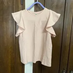 UNIQLO フリル付き Tシャツ Mサイズ ピンク