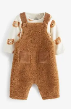 NEXT baby モコボアサロペット テディロンパースセット　86cm