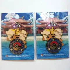 沖縄限定 ポケモンセンターオキナワ ロゴピンズ ピンバッジ 2個セット