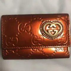 GUCCI オレンジ GGパターン キーケース