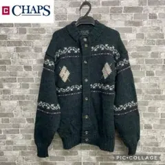 美品　Chaps ralph Lauren ダークグリーン ニットカーディガン