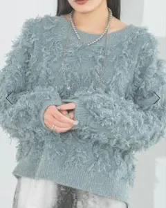 新品タグ付JEANASIS ラメカットジャガードショートプルオーバー ジーナシス