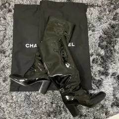 CHANEL ブラック ロングブーツ 36