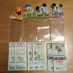 ディズニーランド チケットホルダー レトロ 4つ