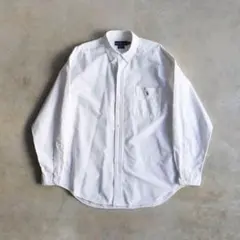 90s ラルフローレン BIGSHIRT ビックシャツ 長袖シャツ L ホワイト
