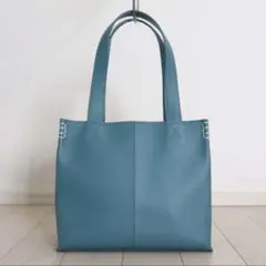 美品 傳濱野 Fioen フィオン レザー トート バッグ セピアブルー