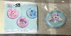 ティニピン×くら寿司ビッくらポンオーロラ缶バッジ／ポワンピン