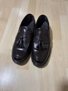 ZARA ブラウン　レザータッセルローファー　 27.5センチ　43