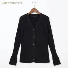 美品 BARNYARDSTORM 長袖 カーディガン ブラック 無地 シンプルのサムネイル