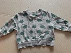 グリーンアップル柄　トレーナー 90cm