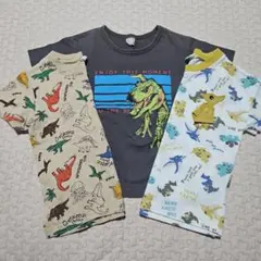 恐竜プリント Tシャツ 3枚セット