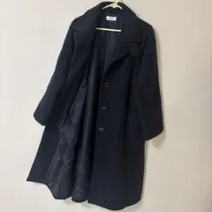 美品　エモダ/EMODAネイビー ロングガウンコート　フリー