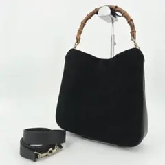 美品　GUCCI　バンブー　 スエード　2WAY　ハンドバッグ 　ショルダー