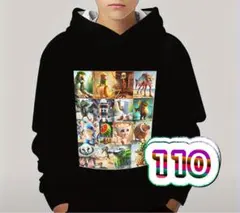 イタリアンブレインロット パーカー 110cm ブラック　新品 秋冬 速乾　薄手