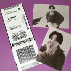 BTS ジミン MONOCHROMEミニフォトカ 入場特典バーコードタグ【公式】