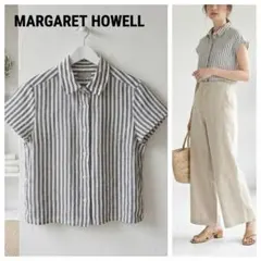 MARGARET HOWELL リネンバンドカラーシャツ - メルカリ