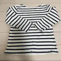 無印良品　ボーダー長袖カットソー 110cm