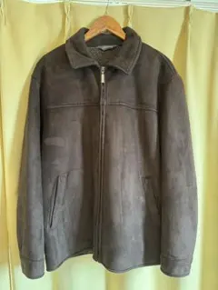 古着　ブラウン フリースジャケット ジッパー付き