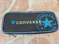 CONVERSE ペンケース 筆箱 3ルーム ブラック×ブルーのサムネイル