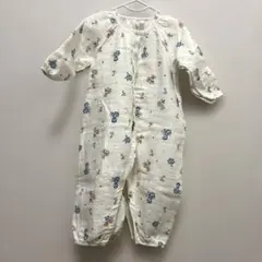 プチバトー　オーガニックコットン　ロンパース 74cm