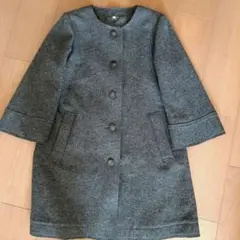 無印良品グレーのウール100%コートSサイズ
