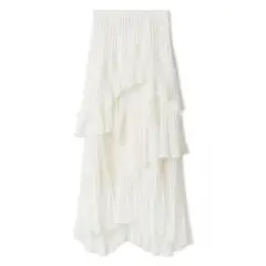 Sustainableプリーツティアードスカート　（WHT）　1