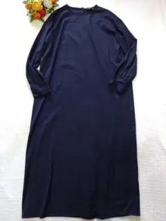 バナナリパブリック☆シャツワンピース☆ネイビー☆ロング☆オーバー☆フォーマル