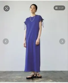 ADAM ET ROPE' 紫色 ロングワンピース