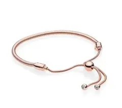 ゴールド スネークチェーンブレスレット フリーサイズブレスレット