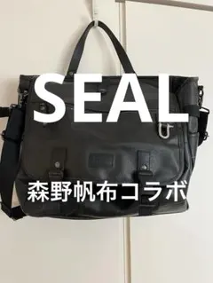 シール黒色タイヤ森野帆布コラボ／メッセンジャートートバッグ