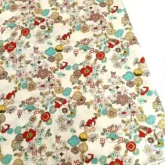 1m❁アートなモダンお花❁ブロード生地