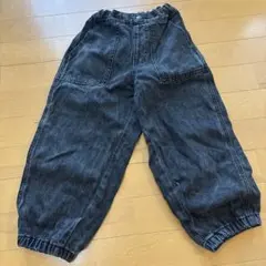 GU ダークグレー ストレートパンツ 120