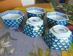 源窯　鶴　小鉢　五脚揃　源右衛門が好きな方にもおすすめです。未使用品のサムネイル