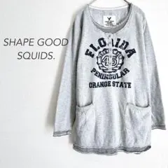 長袖カットソー トレーナー スウェット 裏起毛 英字ロゴ ボーダー カジュアル