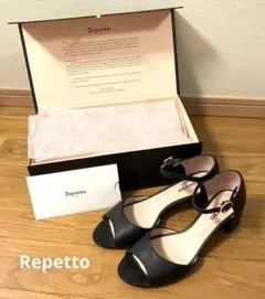 Repetto ＊レペット アンクルストラップ サンダル ブラック美品のサムネイル