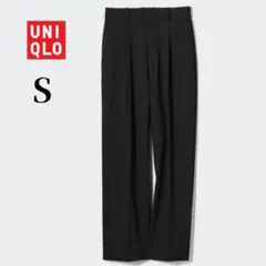 UNIQLO ユニクロ ワイドパンツ 2WAYストレッチ S ブラック