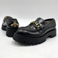 GUCCI グッチ ローファー ホースビット ビー 革靴 ブラック 黒 極美品