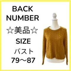 ★美品 BACK　NUMBER バックナンバー ケーブル編み 長袖 セーターのサムネイル
