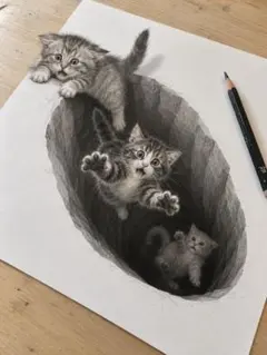 猫 デジタルアート 写真 1枚