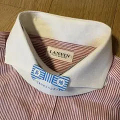 美品　LANVIN 長袖シャツ ストライプ　麻