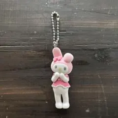 マイメロ　 フロッキー キーホルダー　ガチャガチャのサムネイル