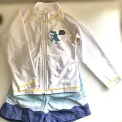 バースデイ恐竜ラッシュガード95、petit main 水着パンツ90セット