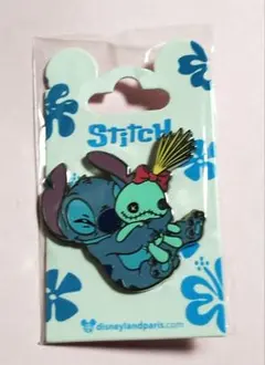 スティッチ　スクランプ　パリディズニー　ピンバッジ　ハグ　ハグ