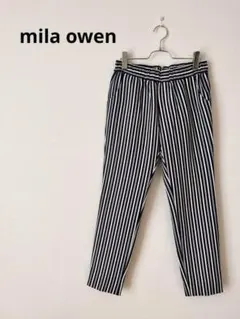 mila owen ミラオーウェン　ストライプ柄カジュアルパンツ