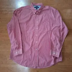 ★最終値下げ★TOMMY HILFIGER 長袖ワイシャツ XL 赤白ストライプ