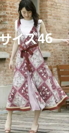 定価26,400円【新品タグ付き】ローズティアラ 花柄ワンピース 大きい