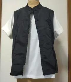 フリル付きベスト ジレ レディース おしゃれ M