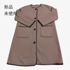 【新品 未使用】Honeys パイピング使い コート ノーカラー ジャケットのサムネイル