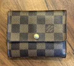 【値下げ美品】ルイヴィトン　財布　メンズ　レディース　ダミエ　三つ折り畳み財布